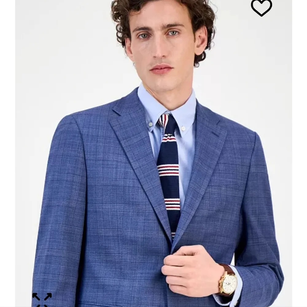 Tommy Hilfiger Men Modern-Fit Wool TH-Flex Stretch Suit Separate Jacket 46R $295